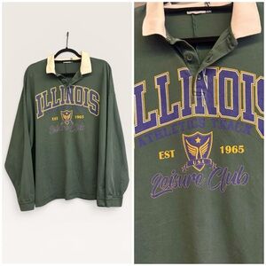 ASOS Design Collegiate Illinois Rugby Shirt